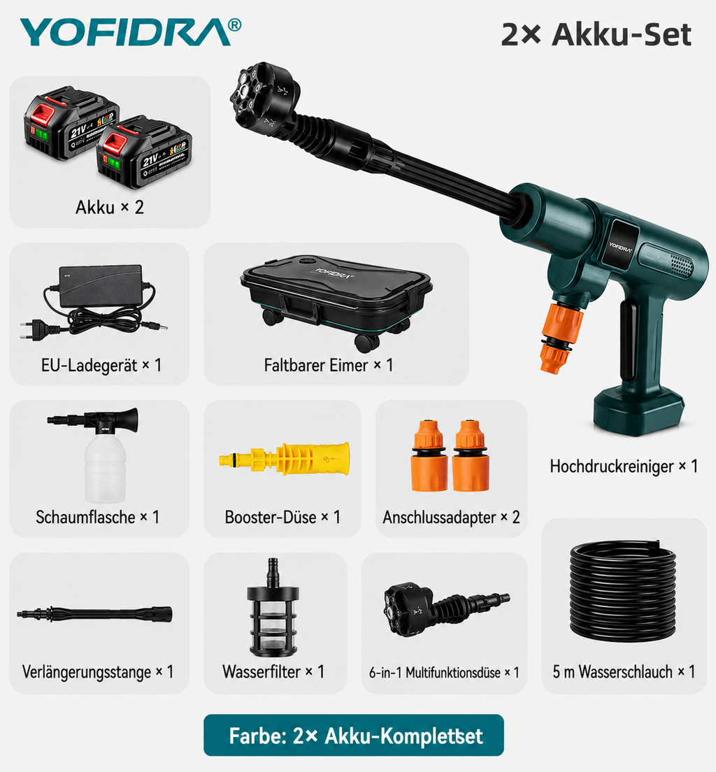 Kabelloser 6-in-1 Hochdruckreiniger