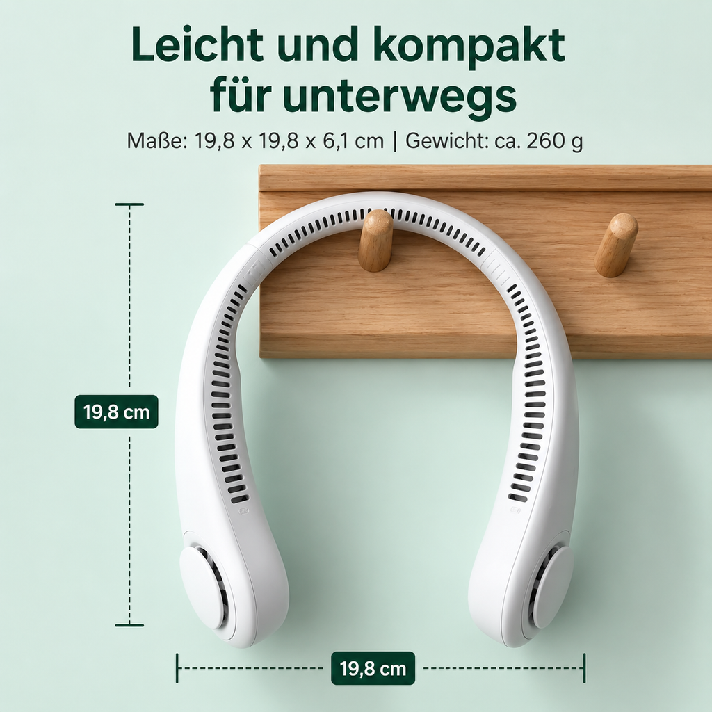 Tragbarer Nackenventilator - Dein perfekter Begleiter im Sommer