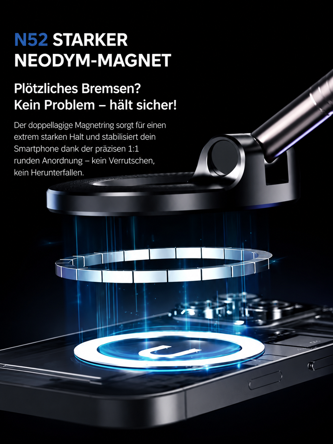 Magnetische Handyhalterung fürs Auto - 360grad drehbar mit Magsafe