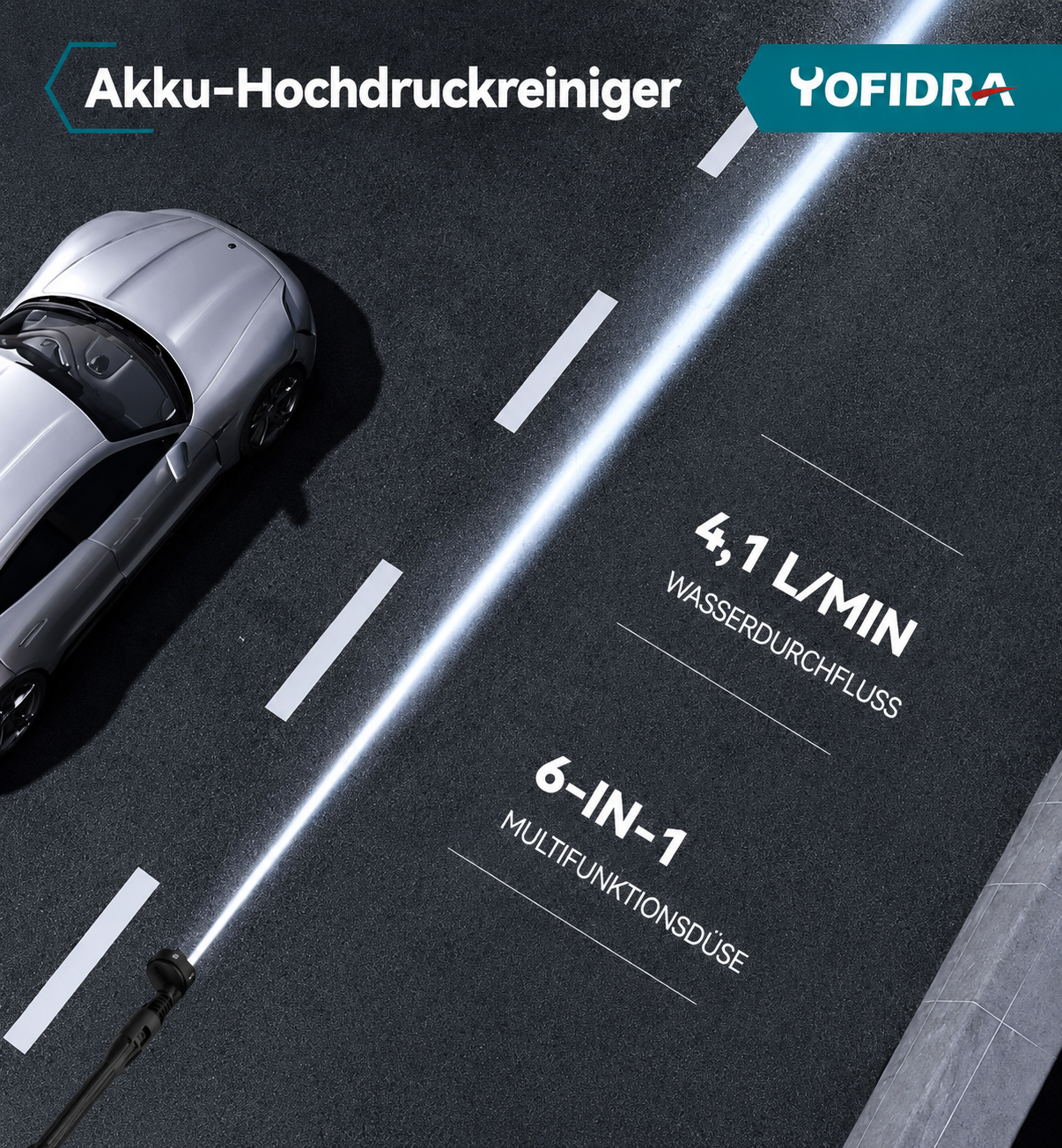 Kabelloser 6-in-1 Hochdruckreiniger