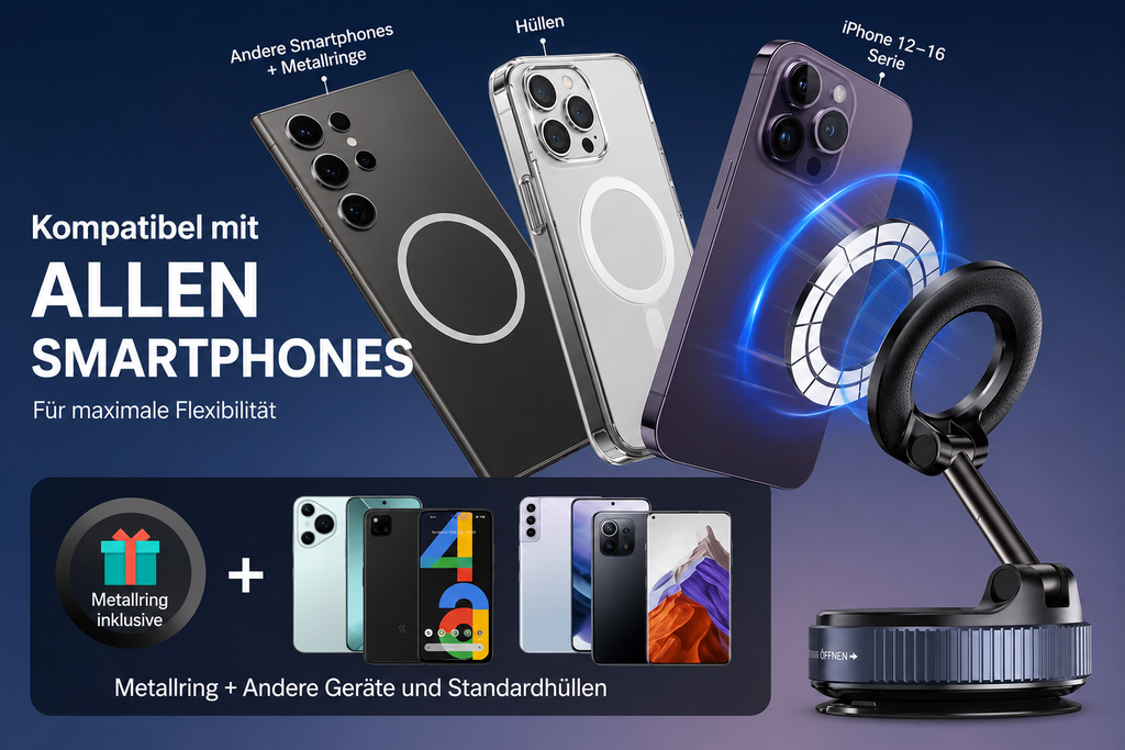Magnetische Handyhalterung fürs Auto - 360grad drehbar mit Magsafe