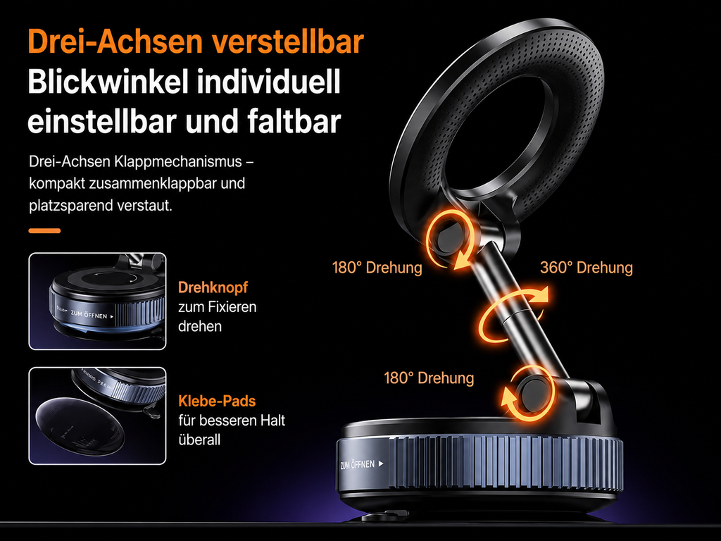 Magnetische Handyhalterung fürs Auto - 360grad drehbar mit Magsafe