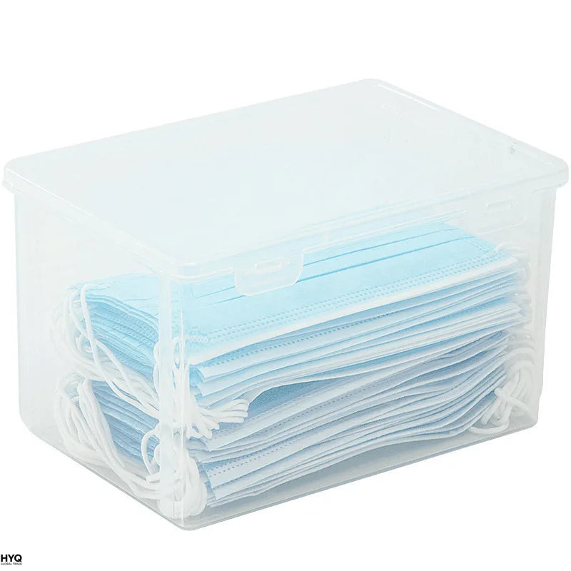 Transparente Aufbewahrungsbox für Masken & Kleinteile (2 Stück)