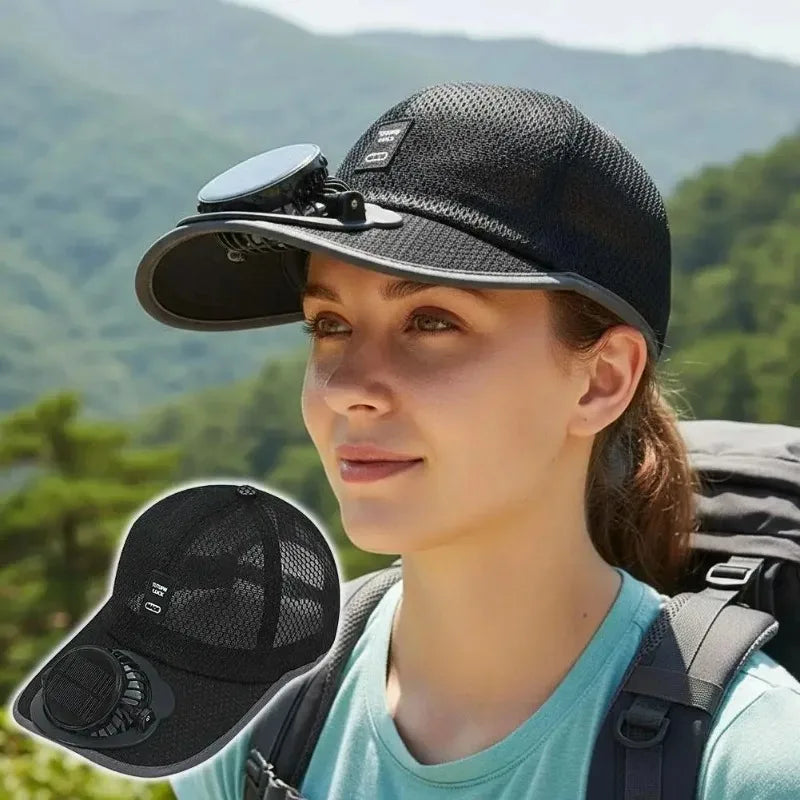 Sonnenkappe mit USB-Ventilator - Kühlende Cap für heiße Tage