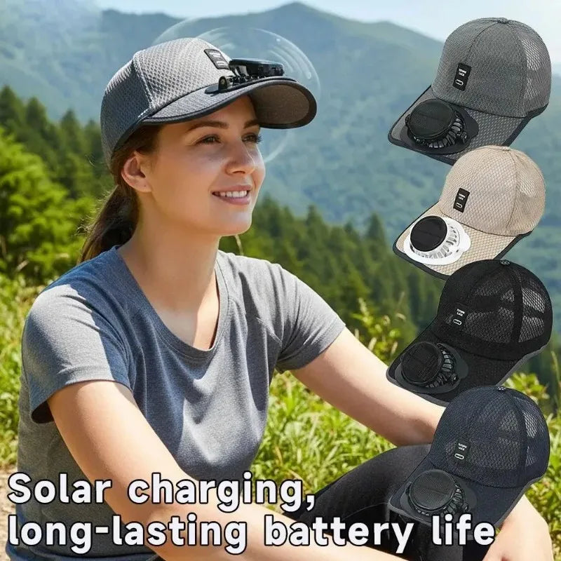 Sonnenkappe mit USB-Ventilator - Kühlende Cap für heiße Tage