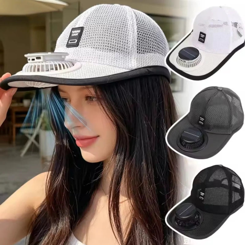 Sonnenkappe mit USB-Ventilator - Kühlende Cap für heiße Tage